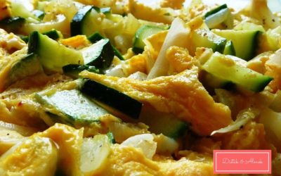 EGY POMPÁS VACSORA: CUKKINIS-PAPRIKÁS TOJÁSLEPÉNY