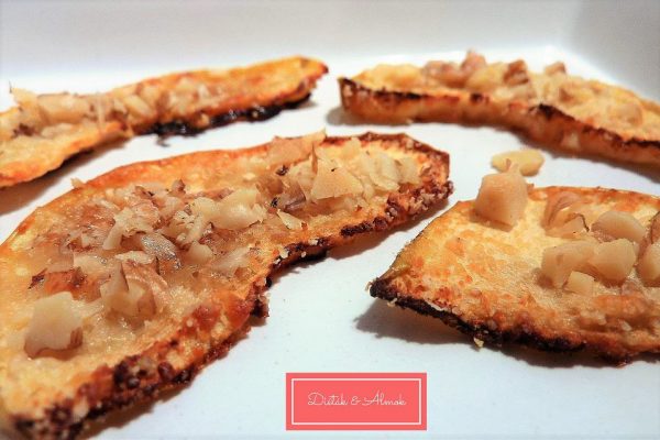 parmezános diós almafalat nassolnivaló szénhidrát diéta cukorbetegség inzulinrezisztencia 