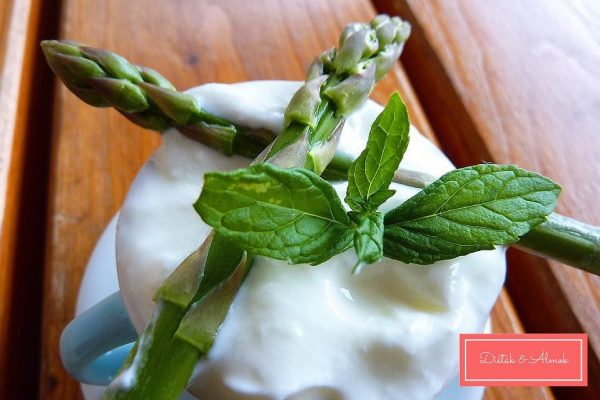 spárga snack fűszeres mártogatóssal szénhidrát diéta cukorbetegség inzulinrezisztencia