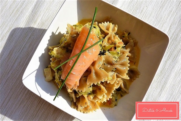 lazacos cukkinis tészta farfalle szénhidrát diéta cukorbetegség inzulinrezisztencia 